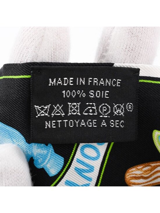 Hermes Scarf Twilly Festival Des Amazones Bandana Blue Noir  Hermes Scarf Twilly Scarves Black